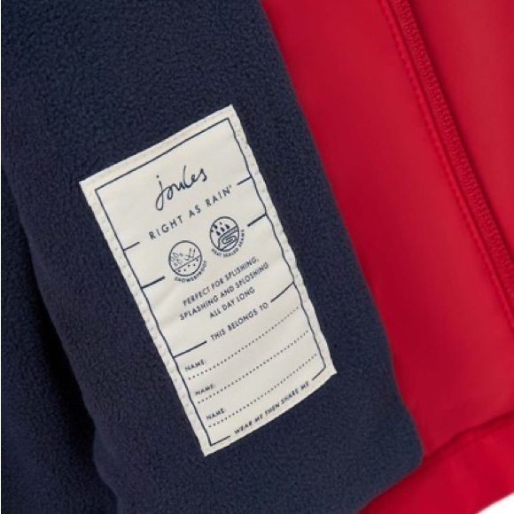 NWT Joules Riverside 🦊 Fox Raincoat Lined - Picture 4 of 5